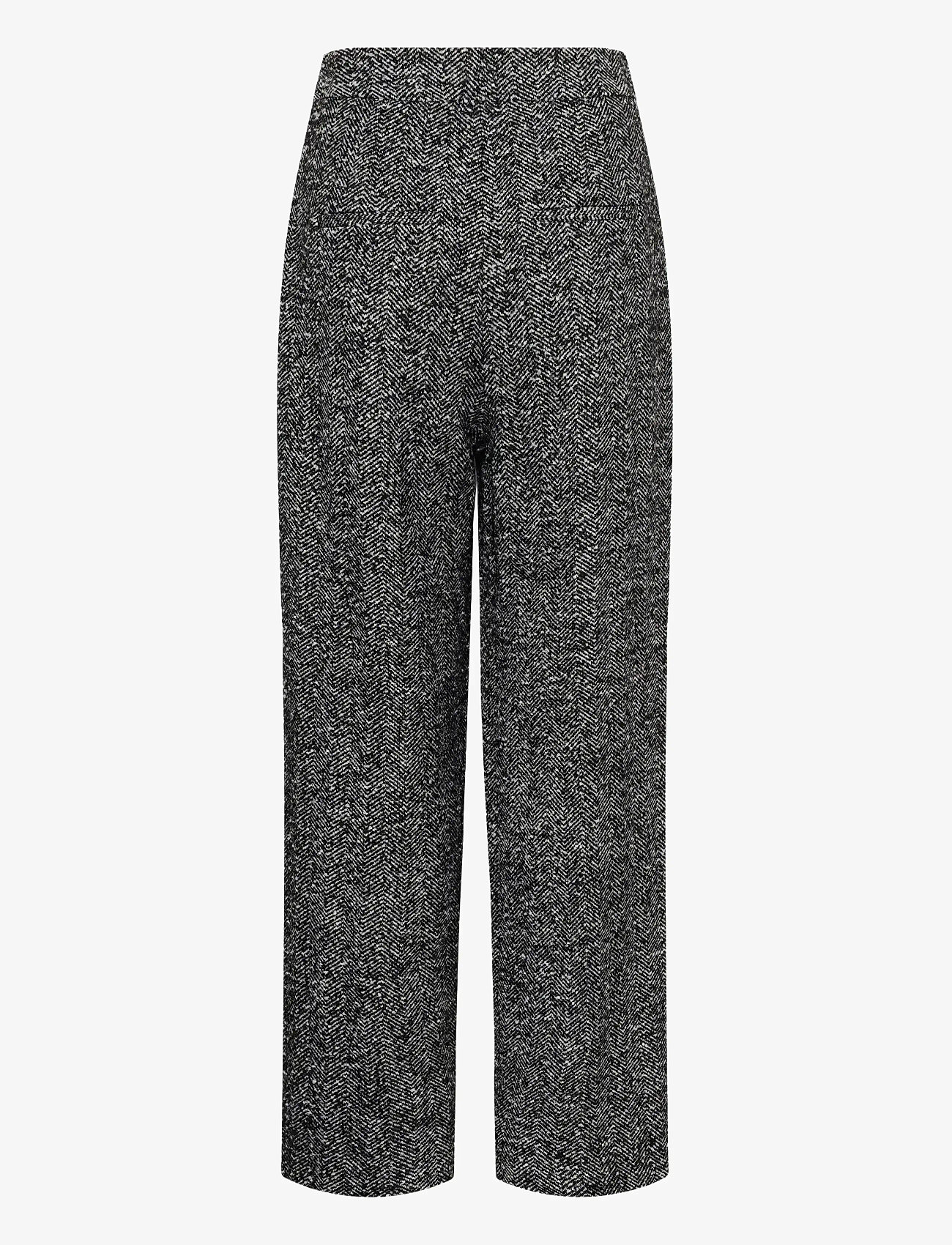InWear - BryannyIW Pant - plačios kelnės - black / white - 2