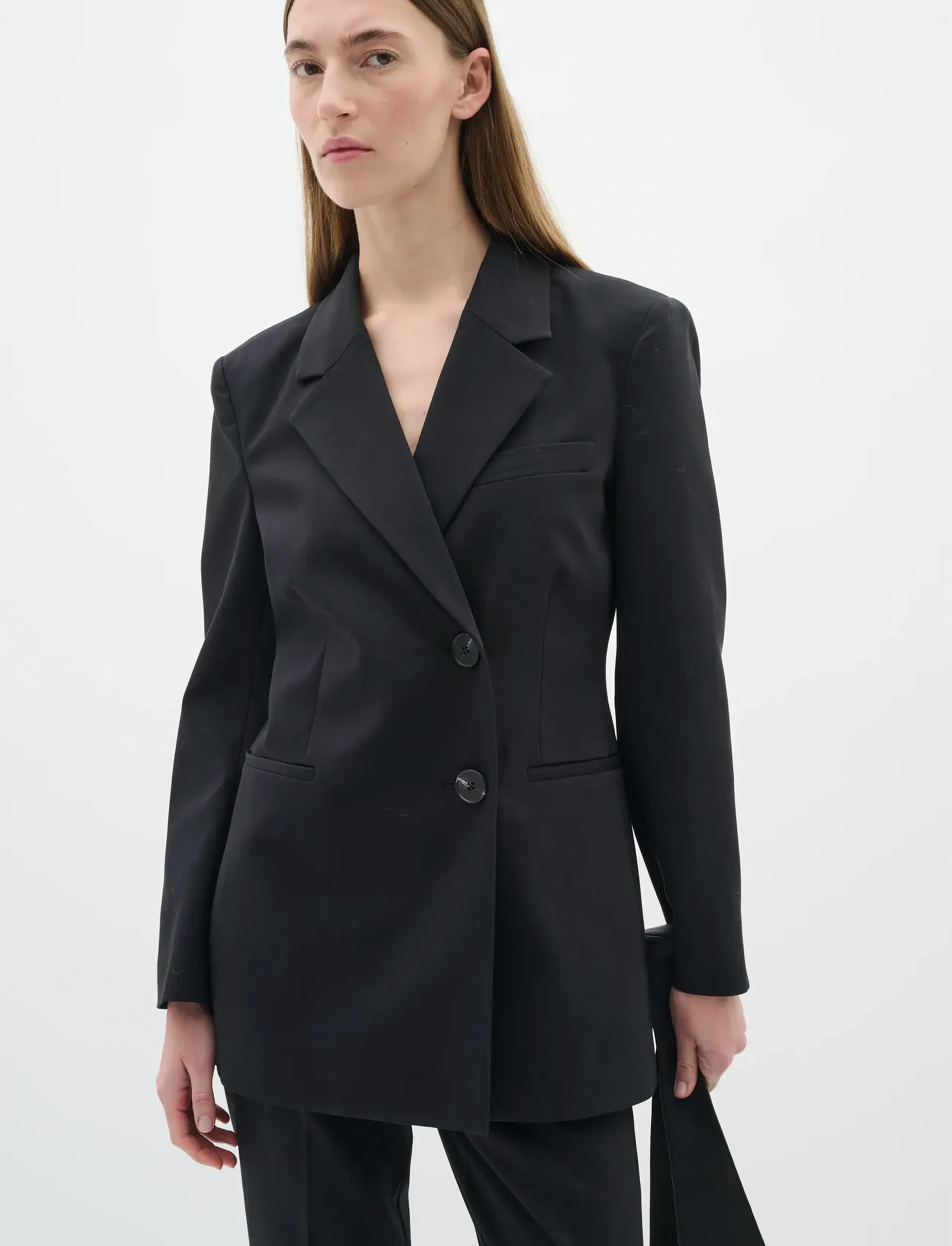 InWear Ziggiiw Blazer, Kvinder, Dobbeltradet Blazer, Sort, Str: 44