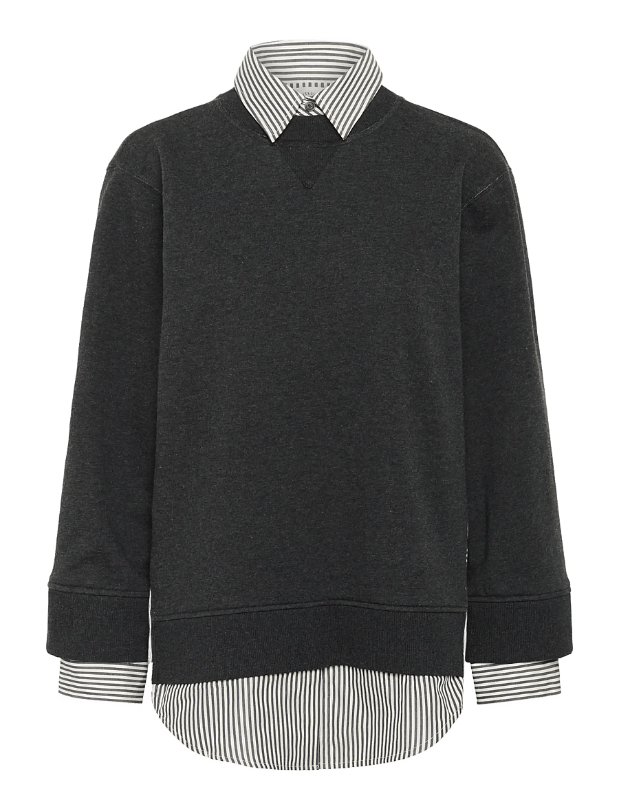InWear - NataljaIW Sweatshirt - sweatshirts - black stripe - 1