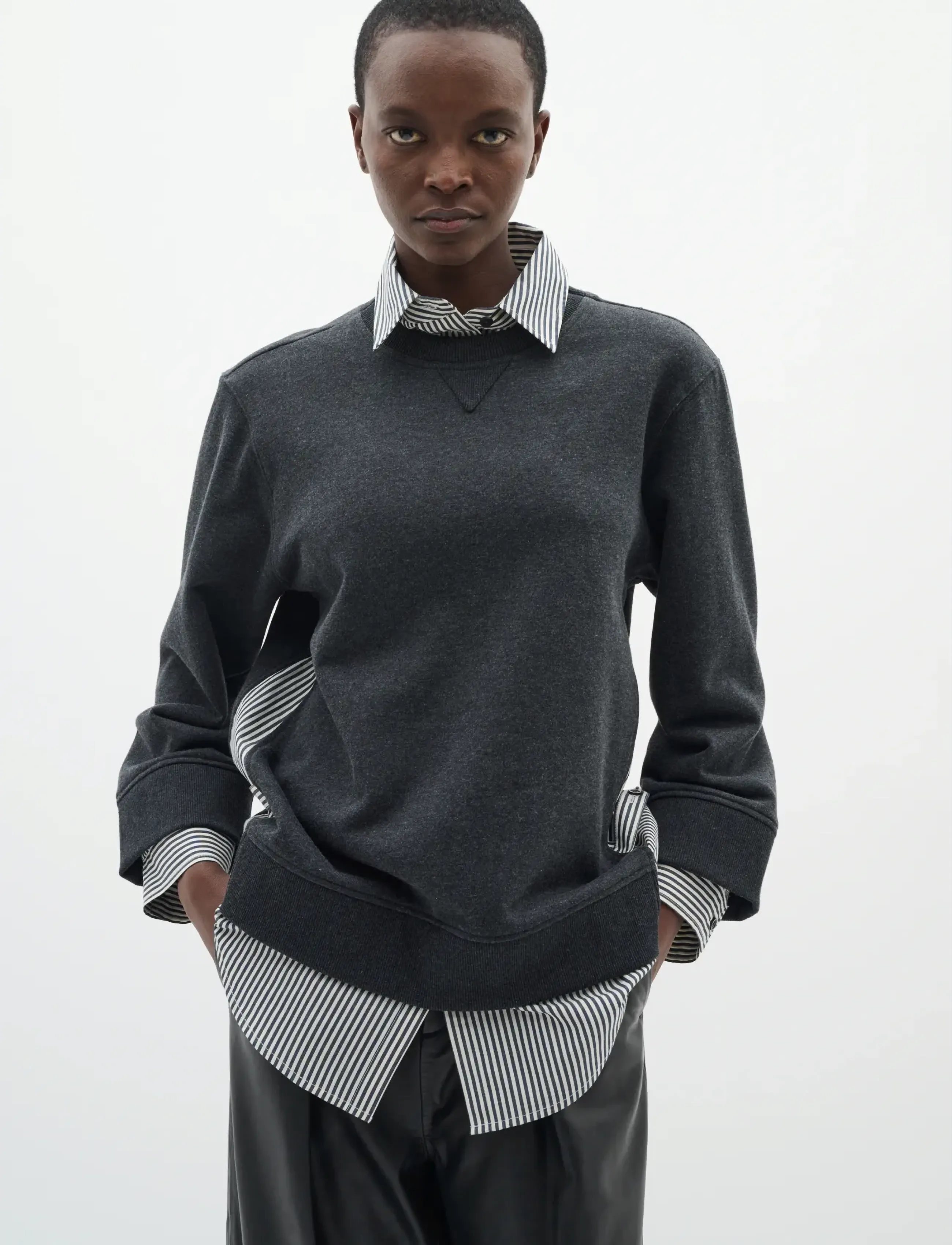 InWear NataljaIW Sweatshirt - InWear - BLACK STRIPE / grey