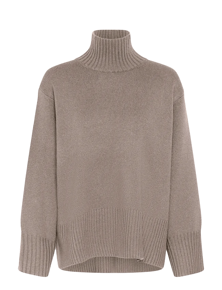 InWear - GeaIW Kaxy Highneck - striktrøjer - cinder melange - 0