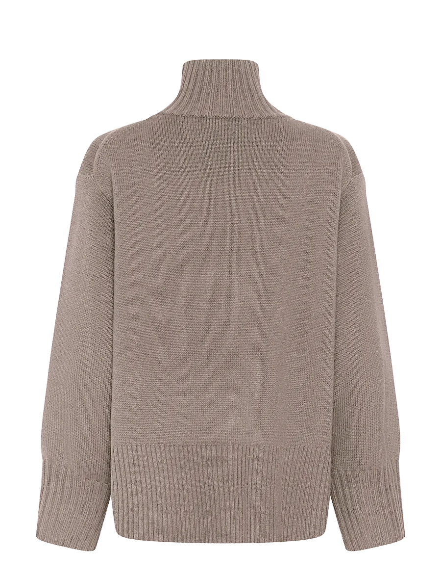 InWear - GeaIW Kaxy Highneck - striktrøjer - cinder melange - 1
