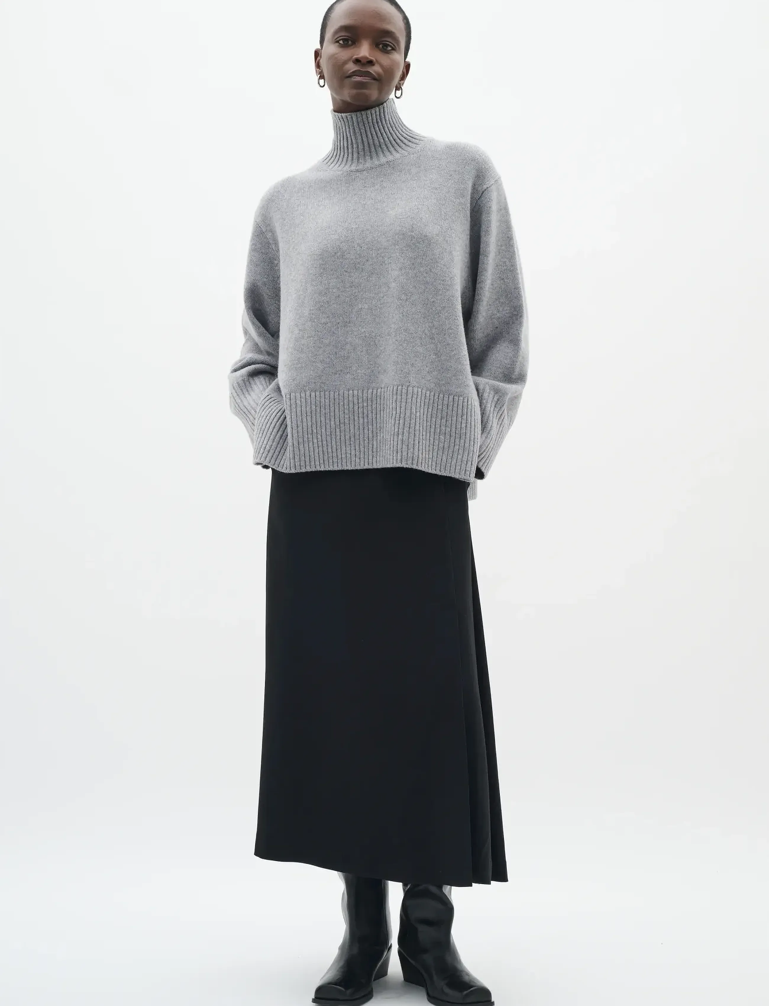 InWear - GeaIW Kaxy Highneck - džemperi - granite melange - 3