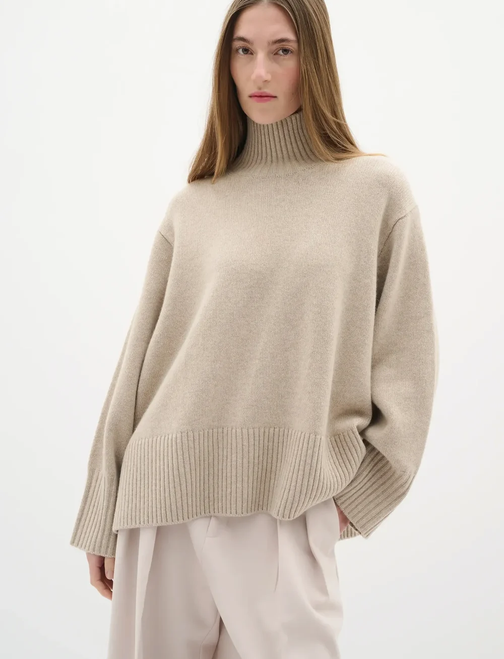 InWear - GeaIW Kaxy Highneck - stickade tröjor - haze melange - 0