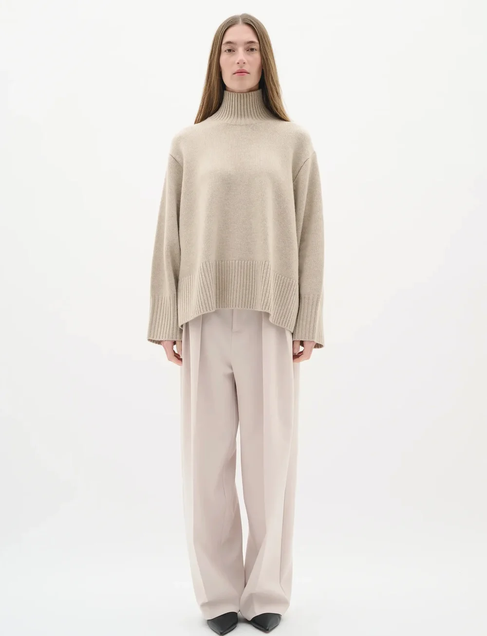 InWear - GeaIW Kaxy Highneck - stickade tröjor - haze melange - 3