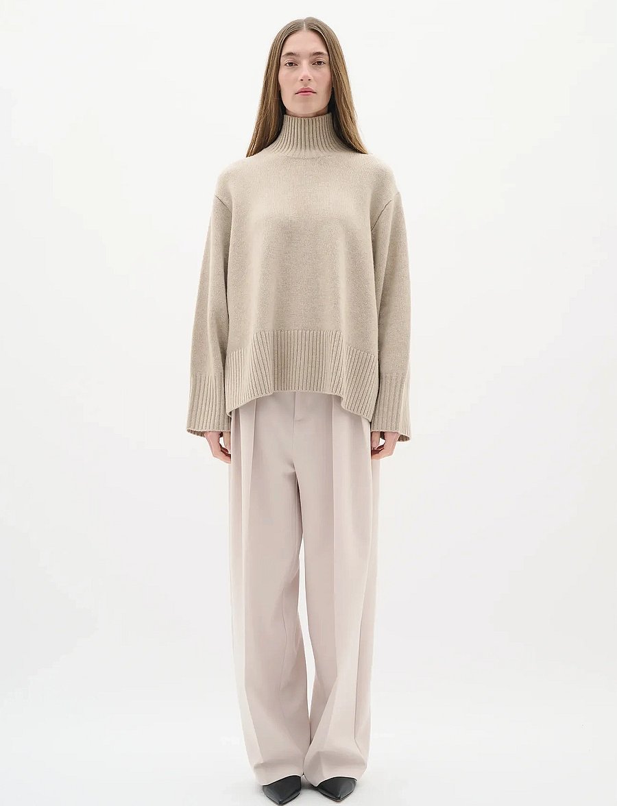 InWear - GeaIW Kaxy Highneck - stickade tröjor - haze melange - 3