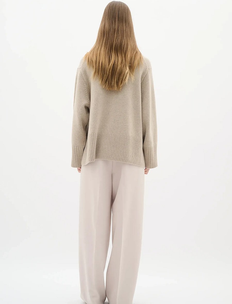 InWear - GeaIW Kaxy Highneck - stickade tröjor - haze melange - 4