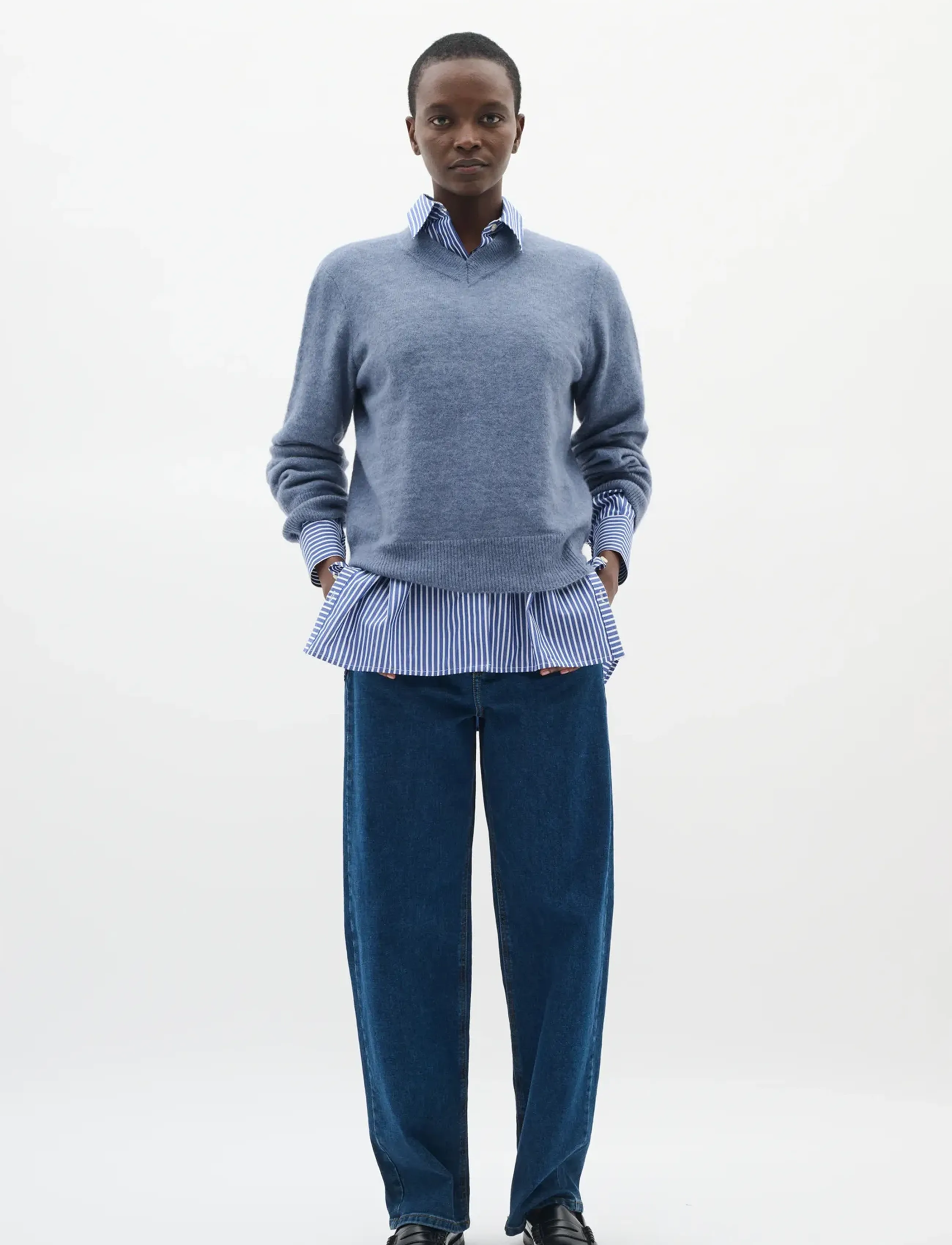 InWear - GuniIW V-Neck - stickade tröjor - wild wind - 3