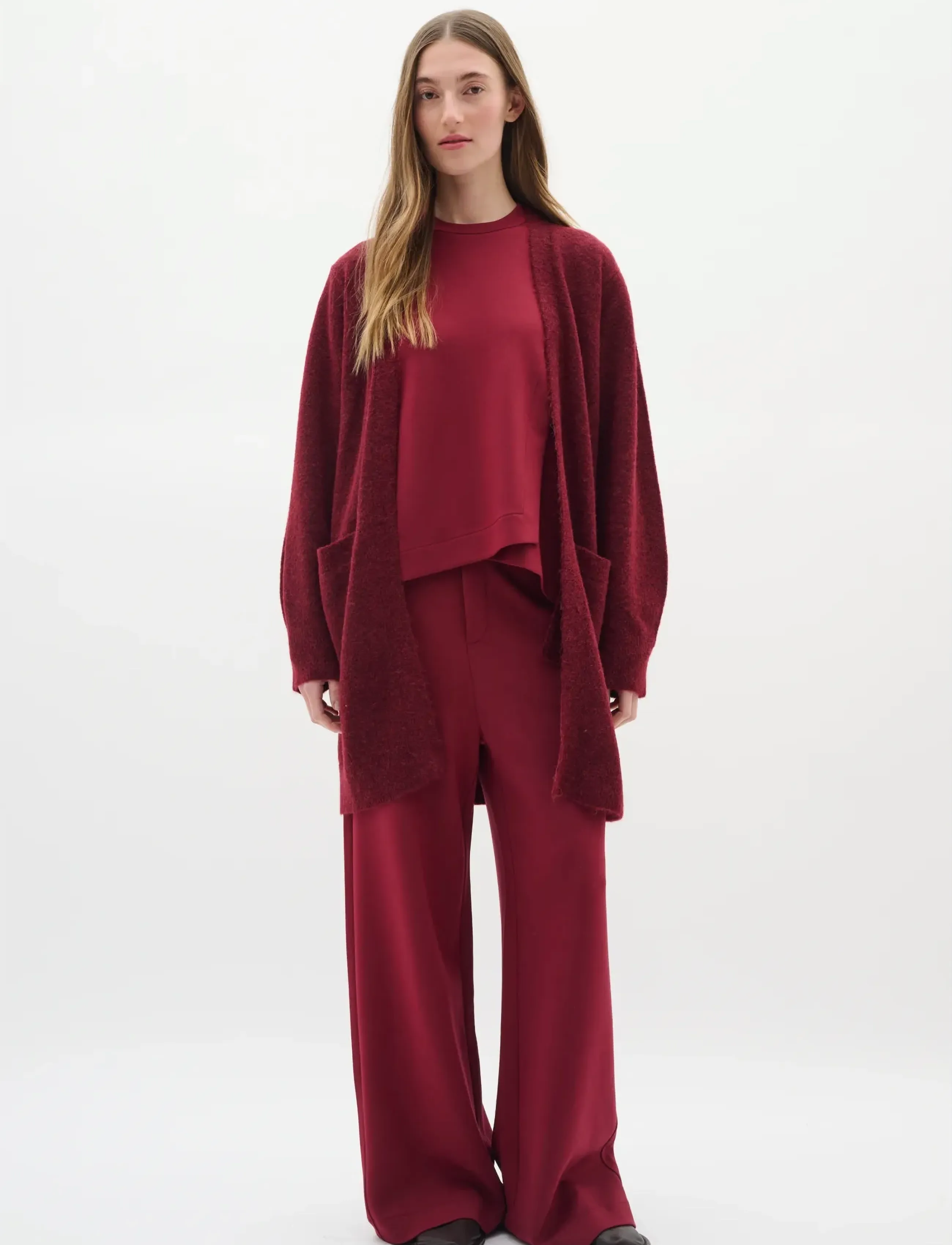 InWear Guniiw Cardigan, M, Burgundy, Strik > Cardigans, Dame