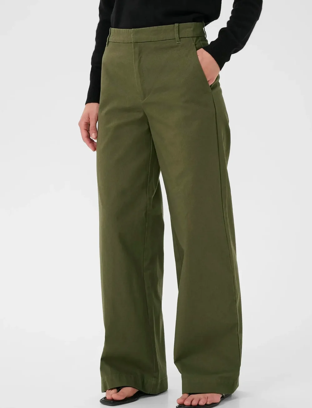 InWear - NickyIW Solina Pants - laia säärega püksid - ivy green - 0