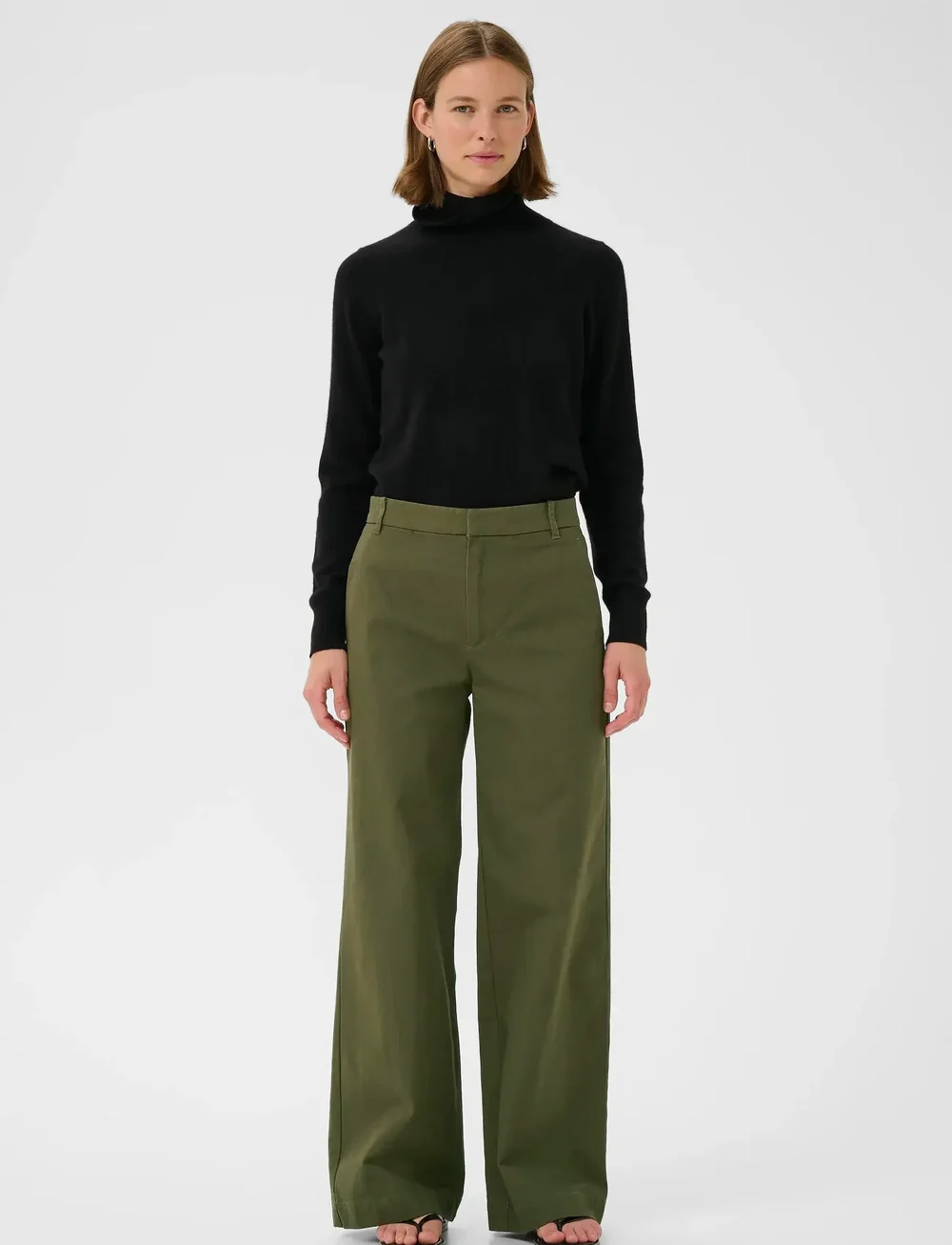 InWear - NickyIW Solina Pants - laia säärega püksid - ivy green - 3
