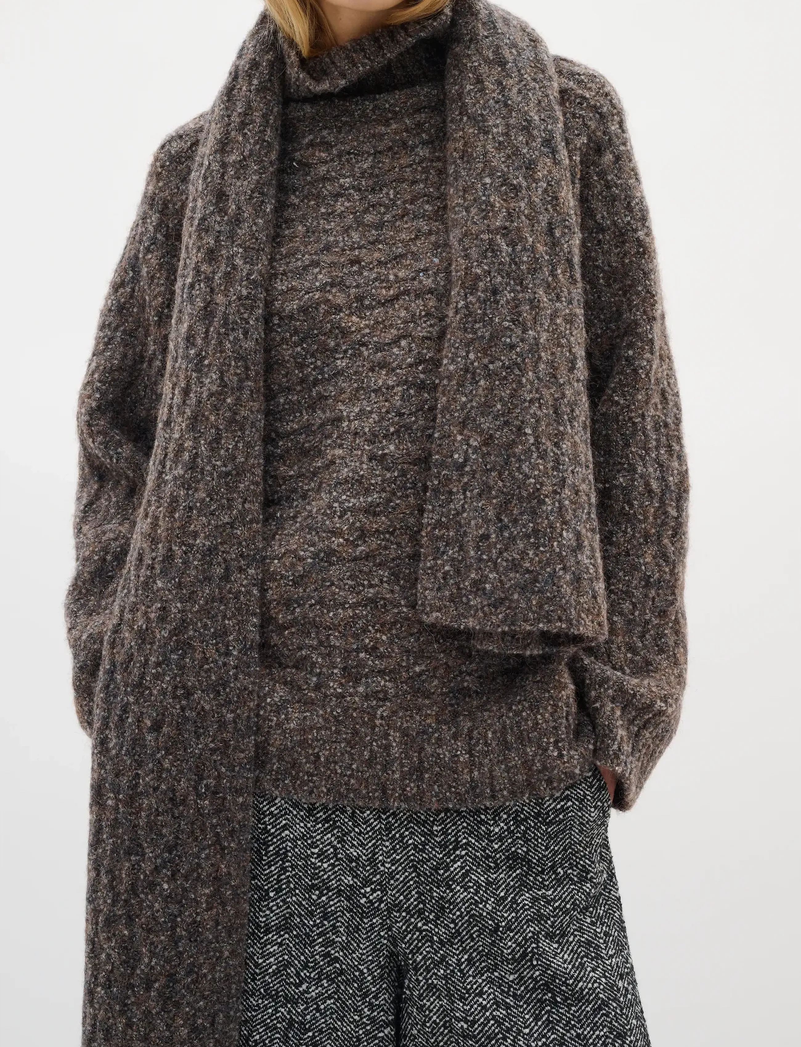 InWear - GraiaIW Scarf - kaulahuivit - sandy grey melange - 3