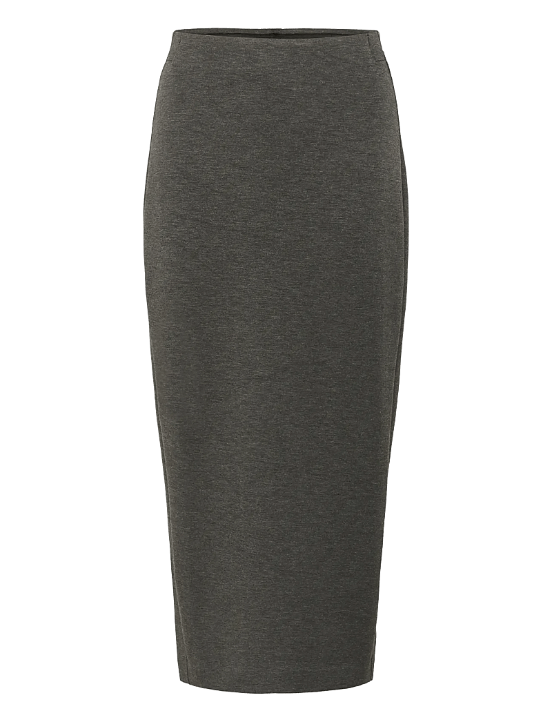 InWear - AidaIW Melange Skirt - midiseelikud - dark grey melange - 1