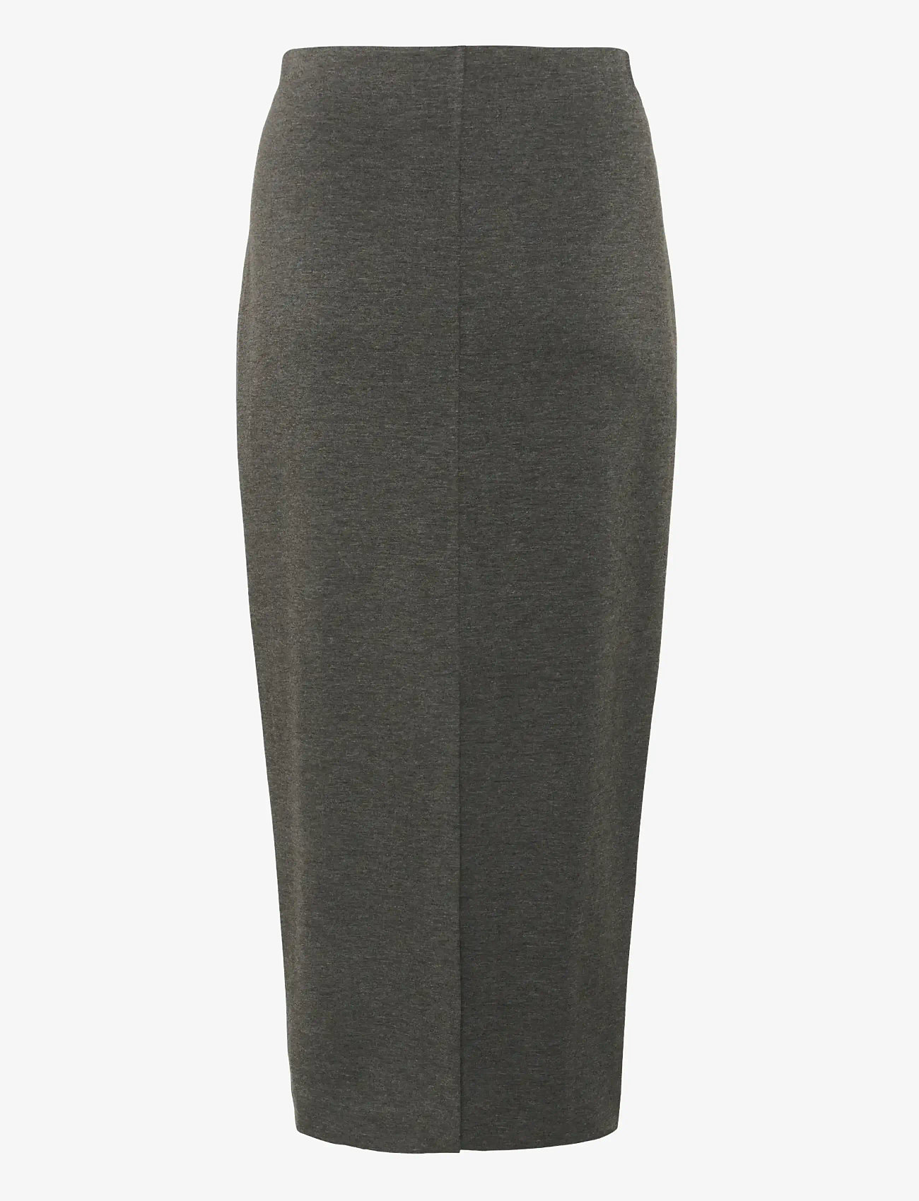 InWear - AidaIW Melange Skirt - midiseelikud - dark grey melange - 2