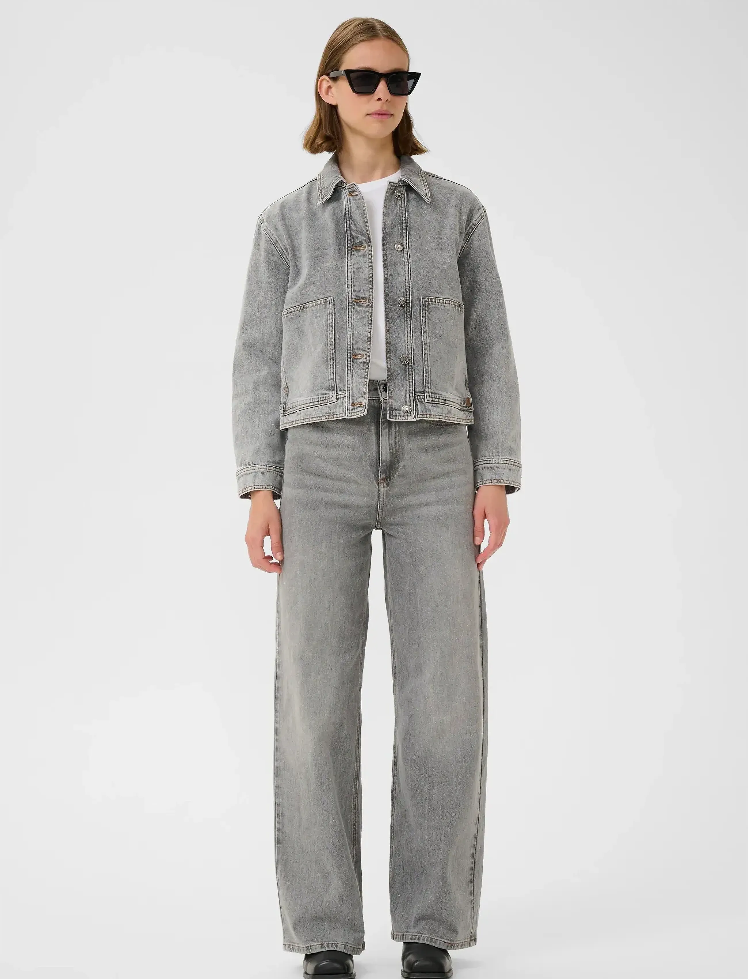 InWear - NanasIW Denim Jacket - vårjakker - lgt.grey wash denim - 3