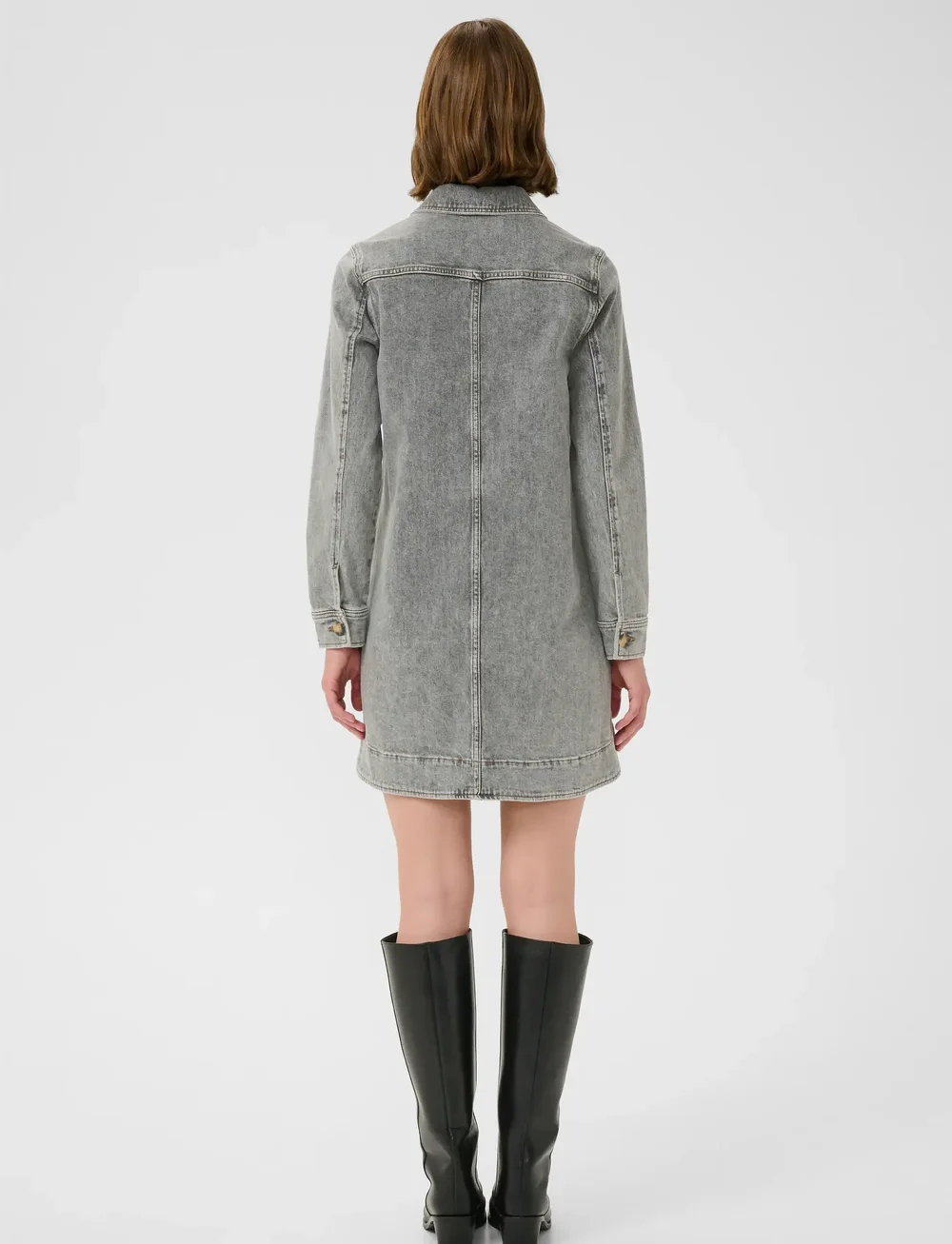 InWear - NanasIW Denim Dress - jeansklänningar - lgt.grey wash denim - 4