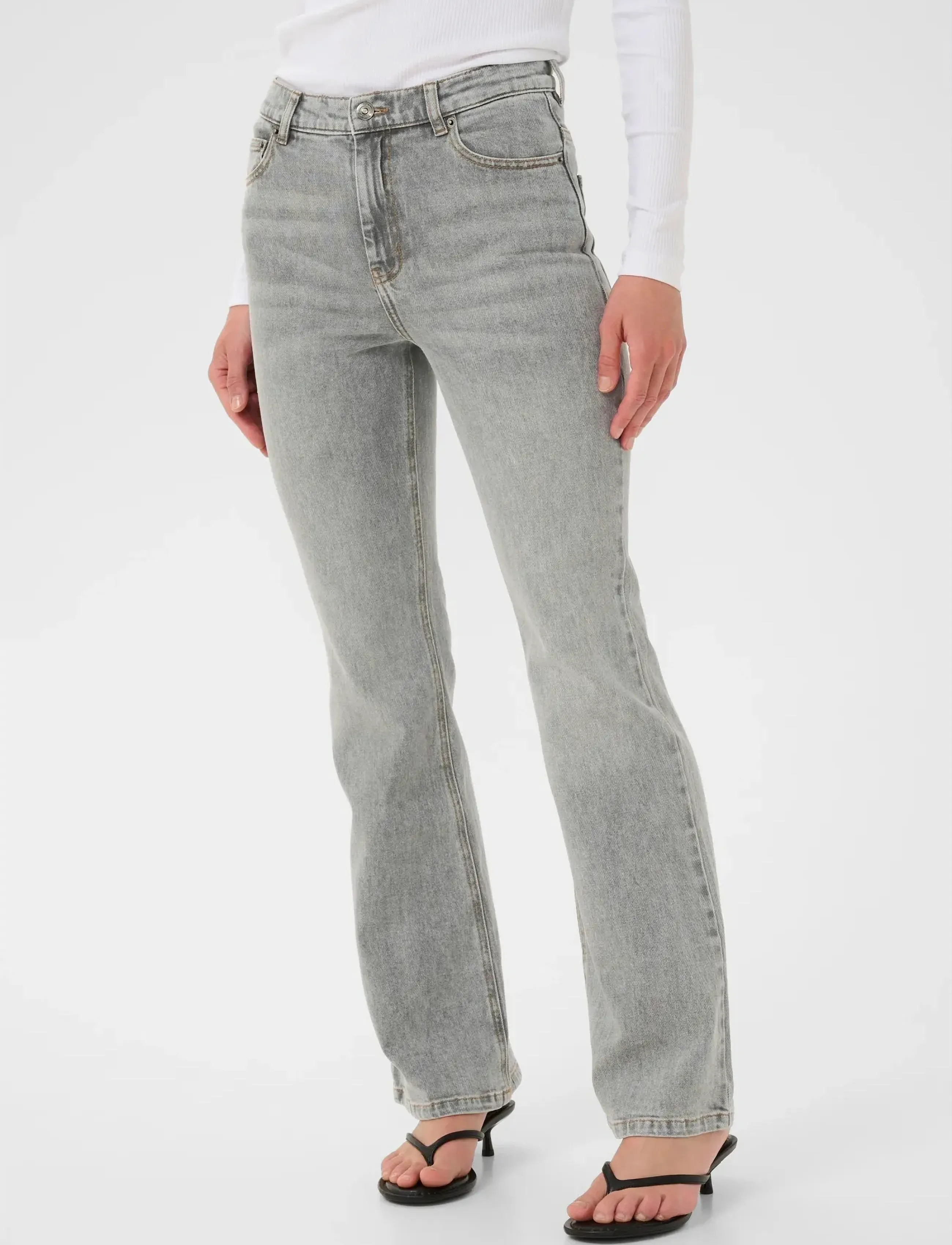 InWear Nanasiw Bootcut Jeans, Kvinder, Bootcut Jeans, Grå, Str: 30