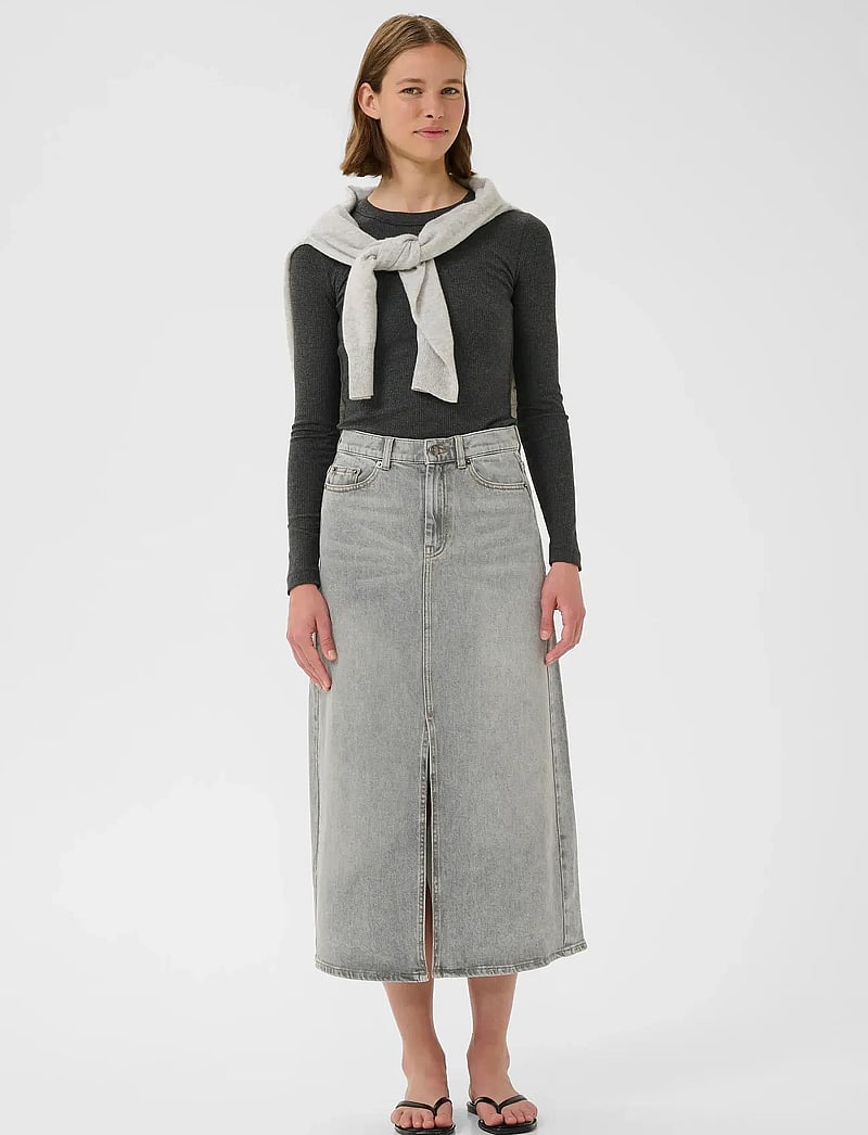 InWear - NanasIW Denim Skirt - džinsa svārki - lgt.grey wash denim - 3