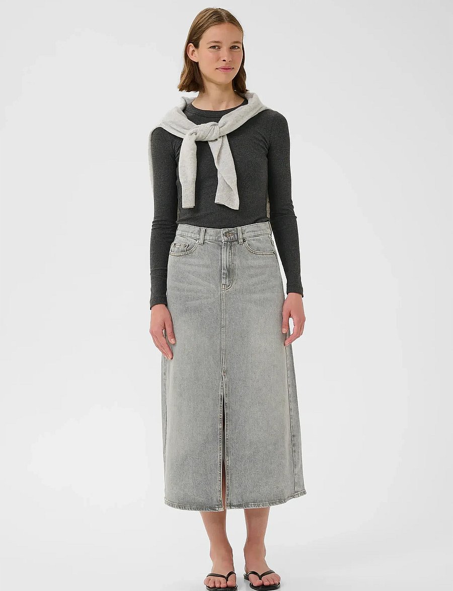 InWear - NanasIW Denim Skirt - lgt.grey wash denim - 3