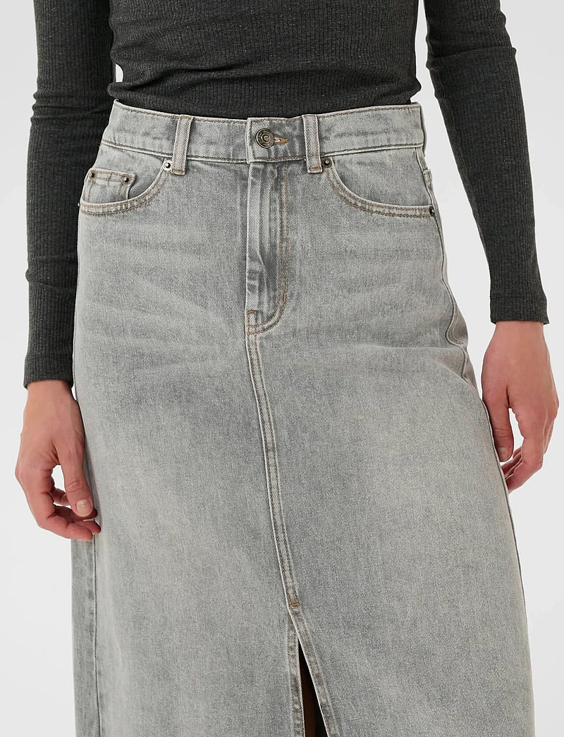 InWear - NanasIW Denim Skirt - džinsa svārki - lgt.grey wash denim - 5