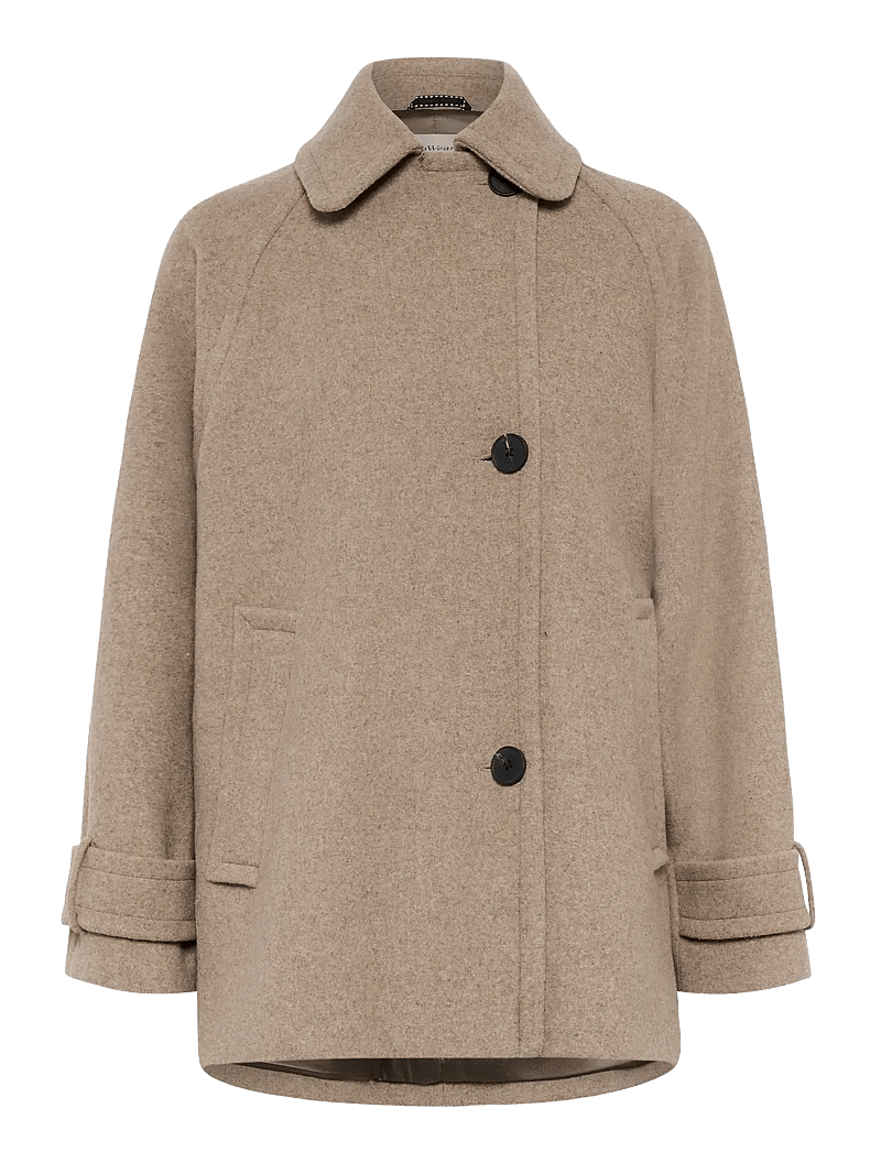 InWear - ThoraIW Minona Coat R - uldfrakker - sandy grey melange - 1