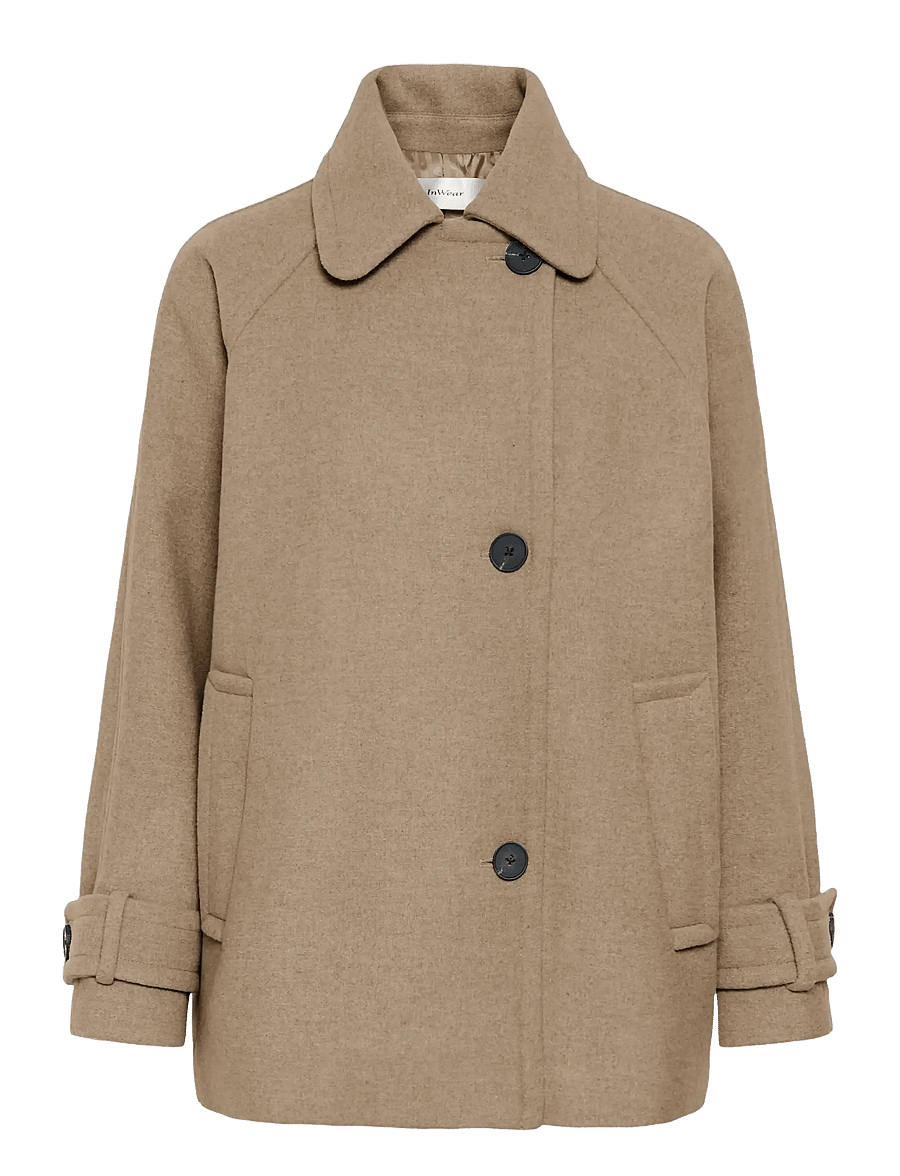 InWear - ThoraIW Minona Coat R - vinterjakker - sandy grey melange - 1