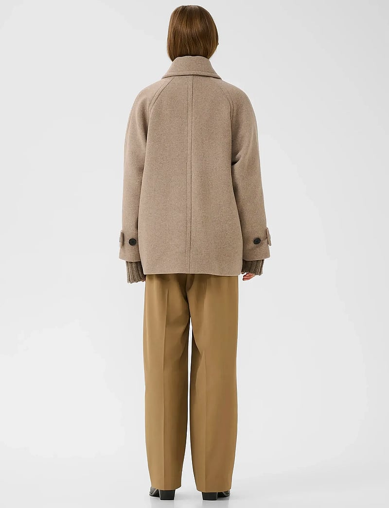 InWear - ThoraIW Minona Coat R - uldfrakker - sandy grey melange - 4