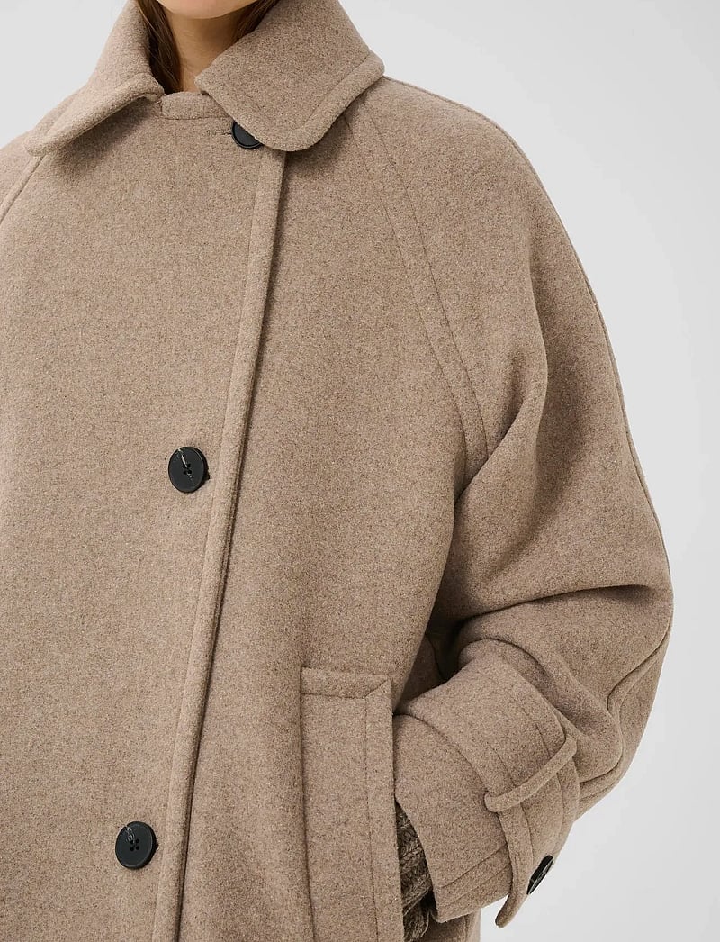 InWear - ThoraIW Minona Coat R - uldfrakker - sandy grey melange - 5