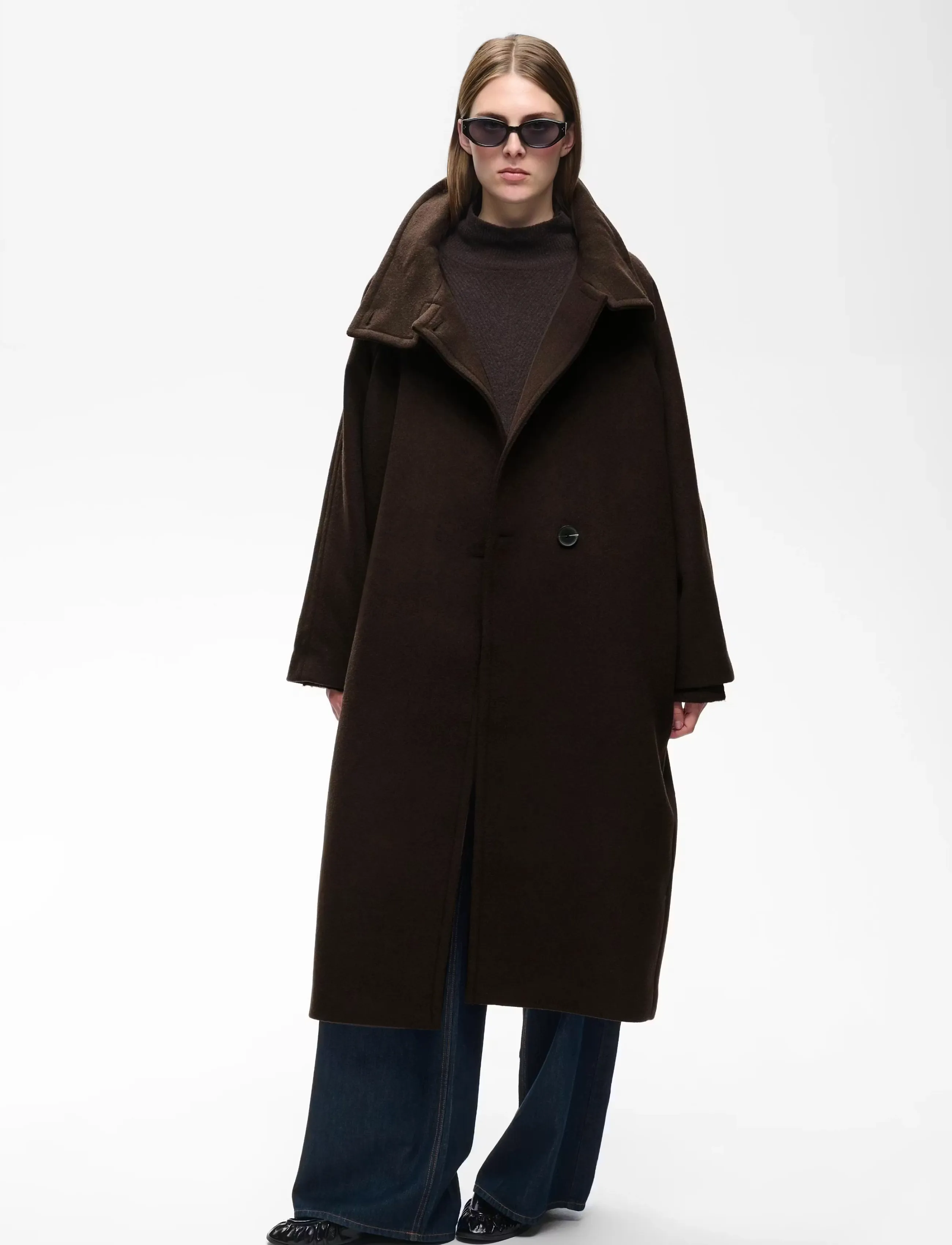InWear - ThoraIW Collar Coat R - talvejoped - chocolate brown - 0