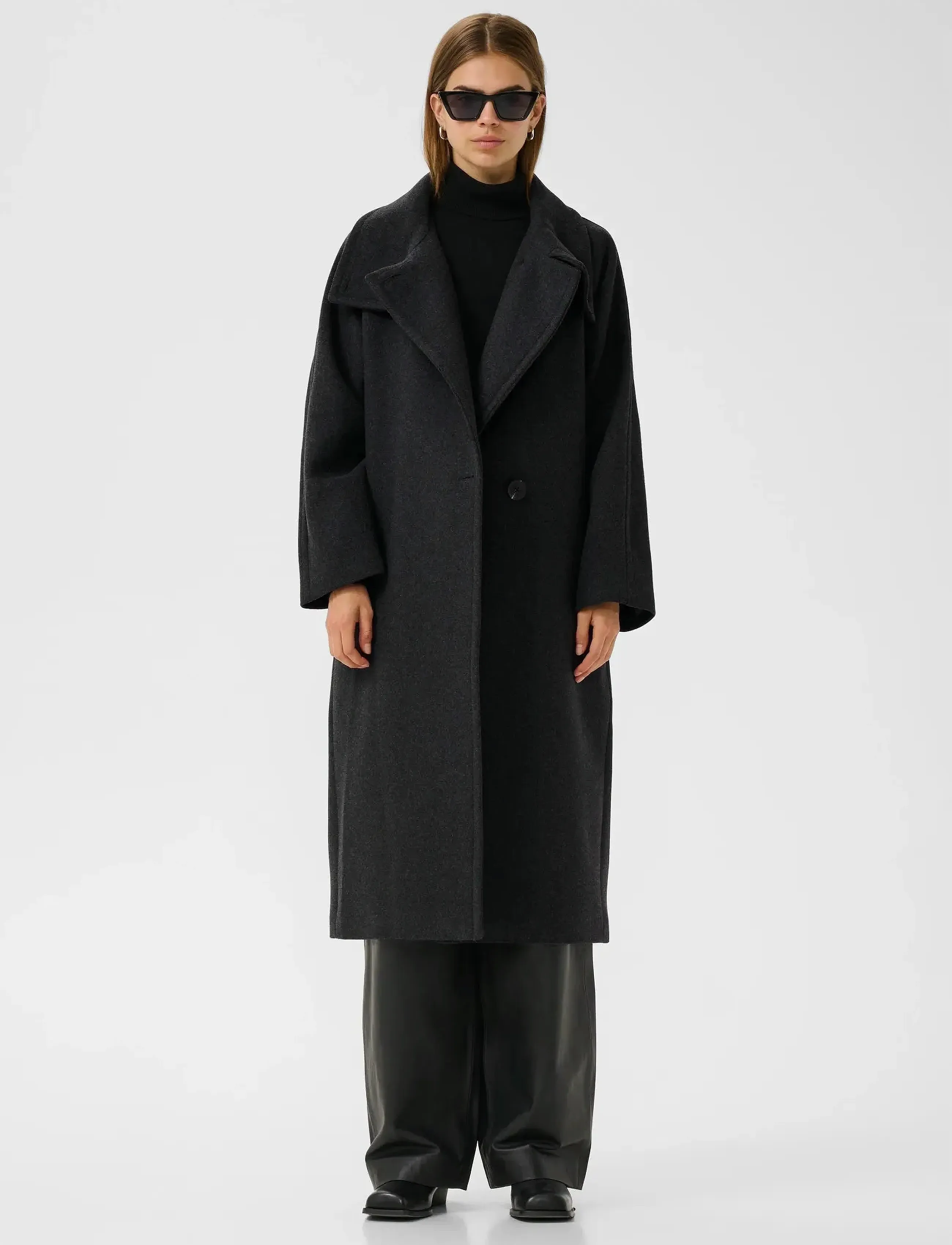 InWear - ThoraIW Collar Coat R - vestes d'hiver - dark grey melange - 4