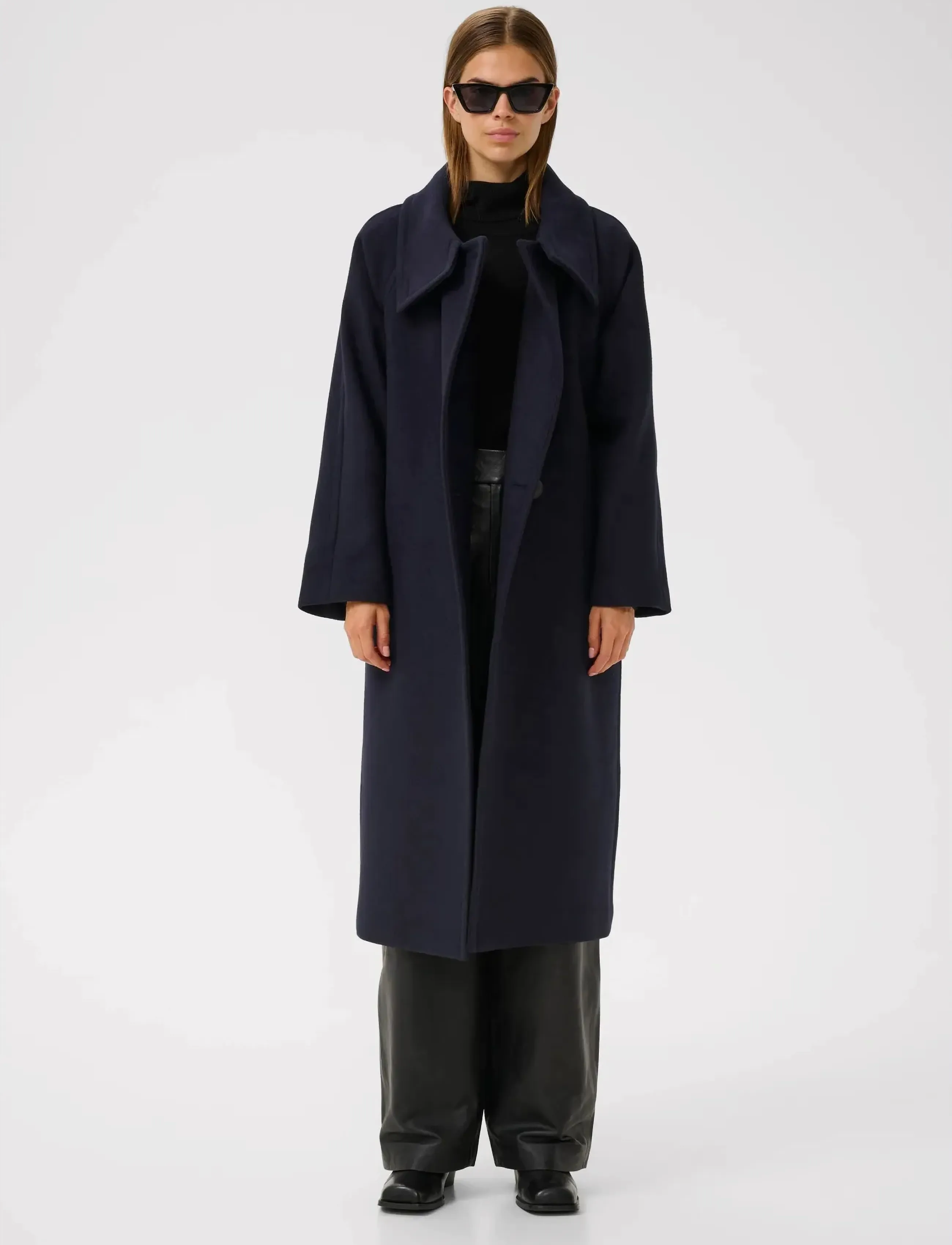 InWear - ThoraIW Collar Coat R - winter jackets - marine blue - 4