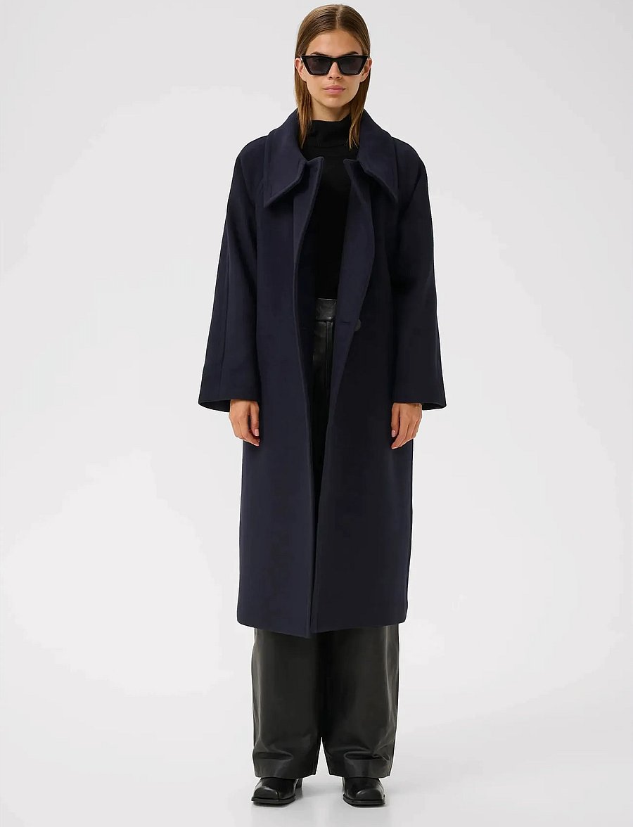InWear - ThoraIW Collar Coat R - vinterjakker - marine blue - 4
