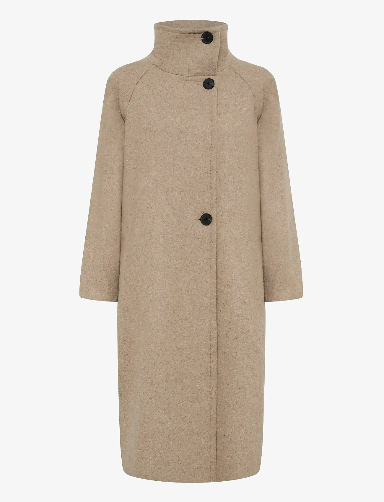 InWear - ThoraIW Collar Coat R - ullkappor - sandy grey melange - 1