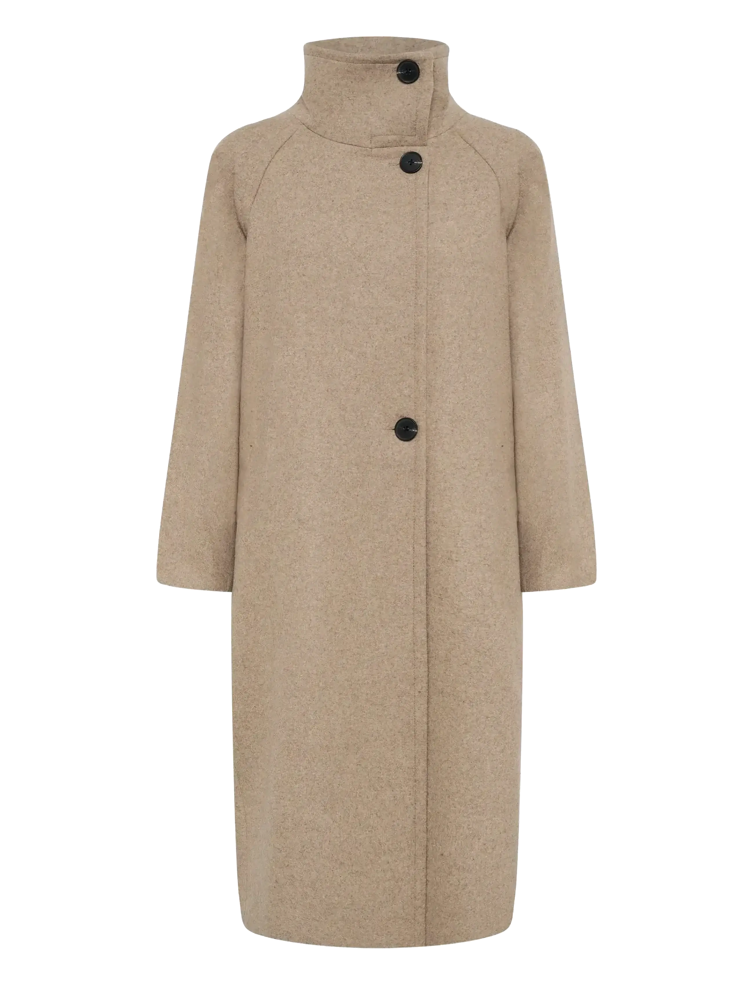 InWear ThoraIW Collar Coat R - Jackets & Coats - SANDY GREY MELANGE / beige