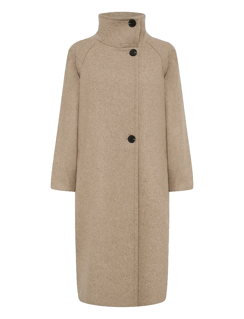 InWear - ThoraIW Collar Coat R - ullkappor - sandy grey melange - 1