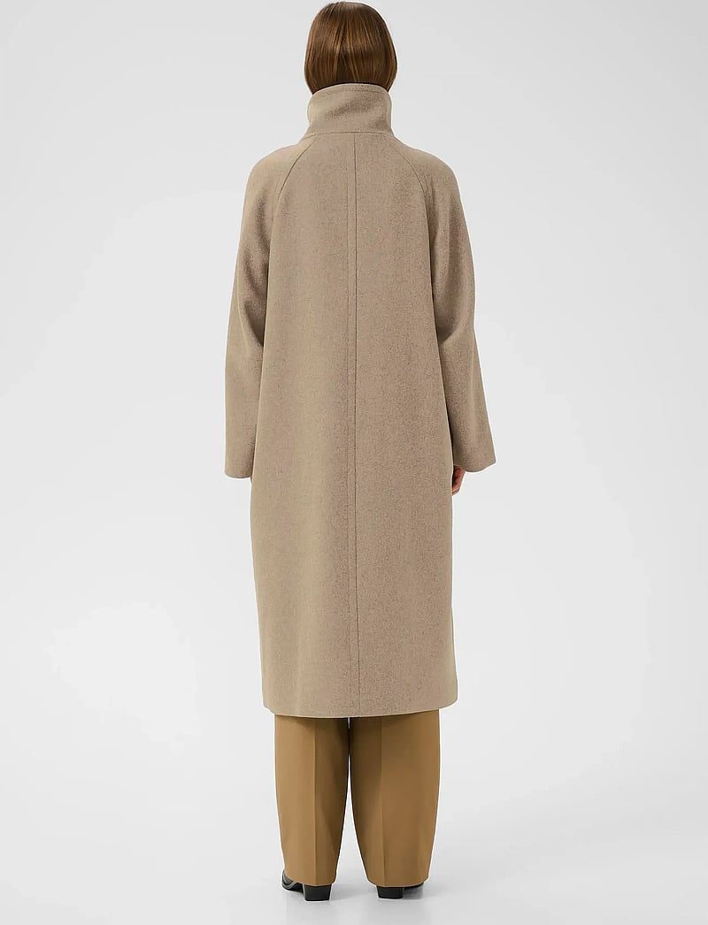 InWear - ThoraIW Collar Coat R - ullkappor - sandy grey melange - 5