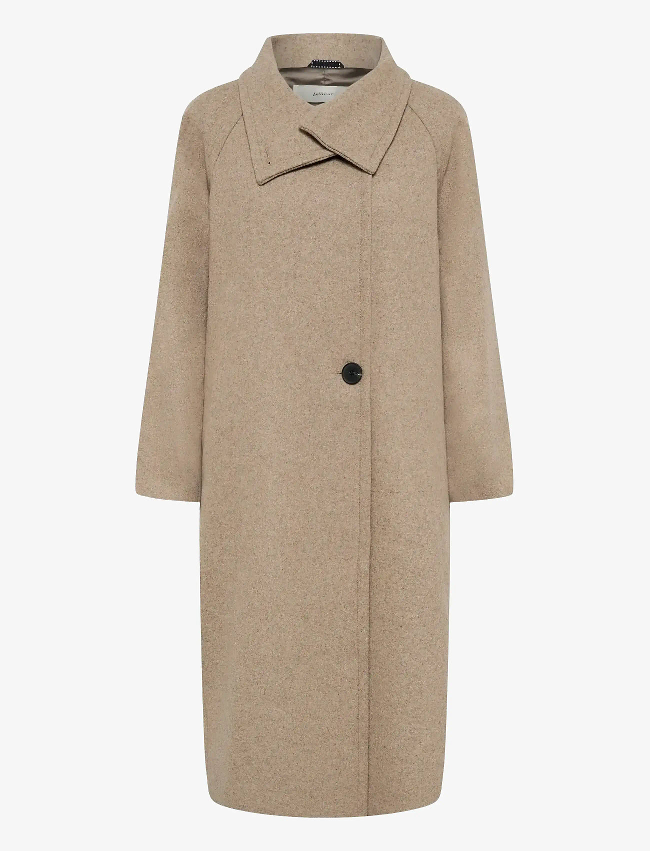 InWear - ThoraIW Collar Coat R - ullkappor - sandy grey melange - 3