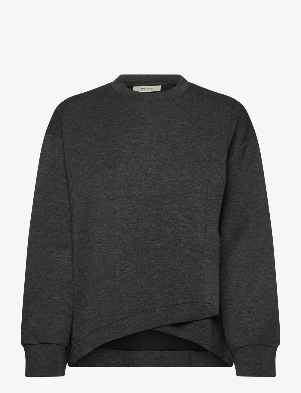 InWear - GidaIW Melange Vincent Sweatshirt - dressipluusid - dark grey melange - 1