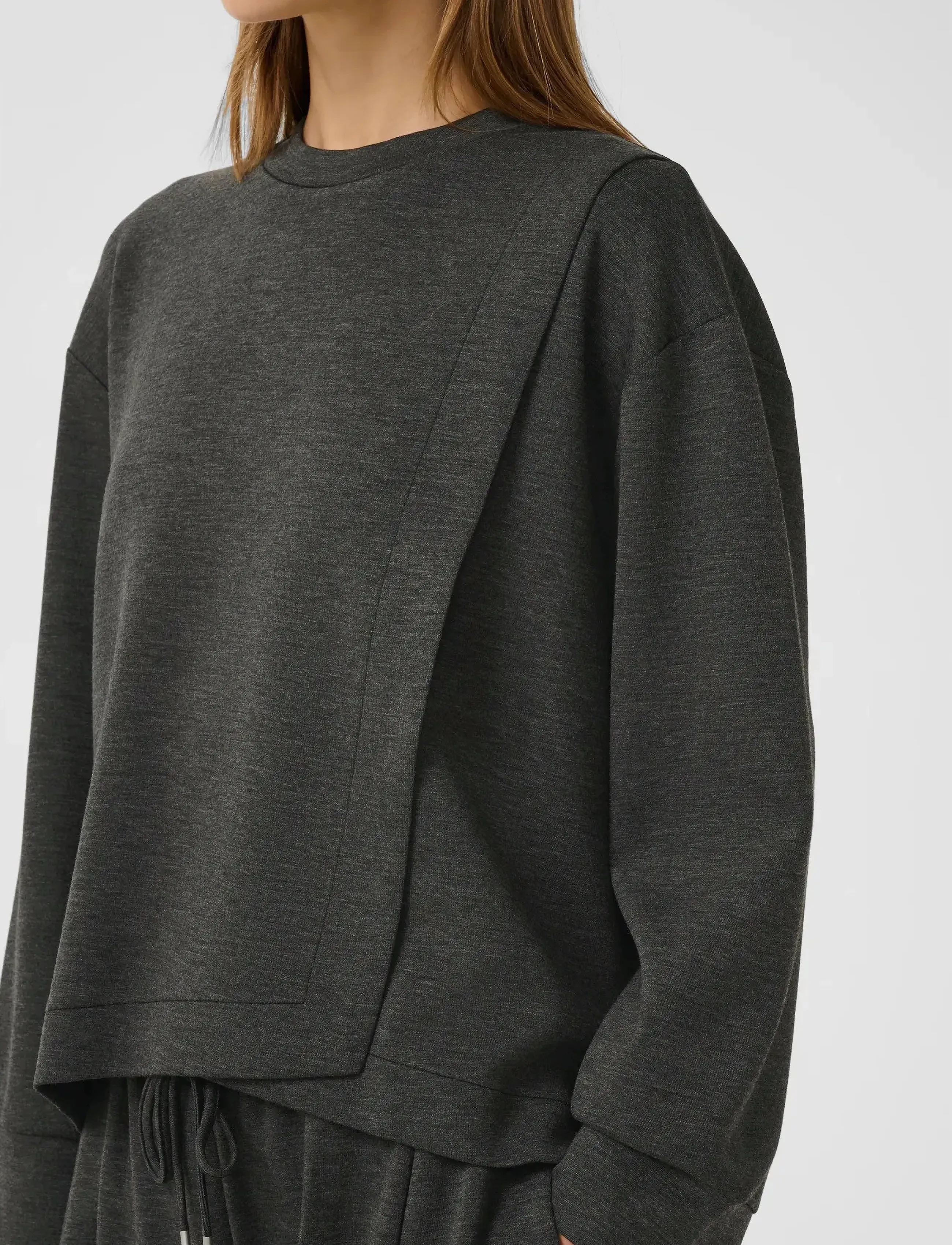 InWear - GidaIW Melange Vincent Sweatshirt - modetrender - dark grey melange - 5