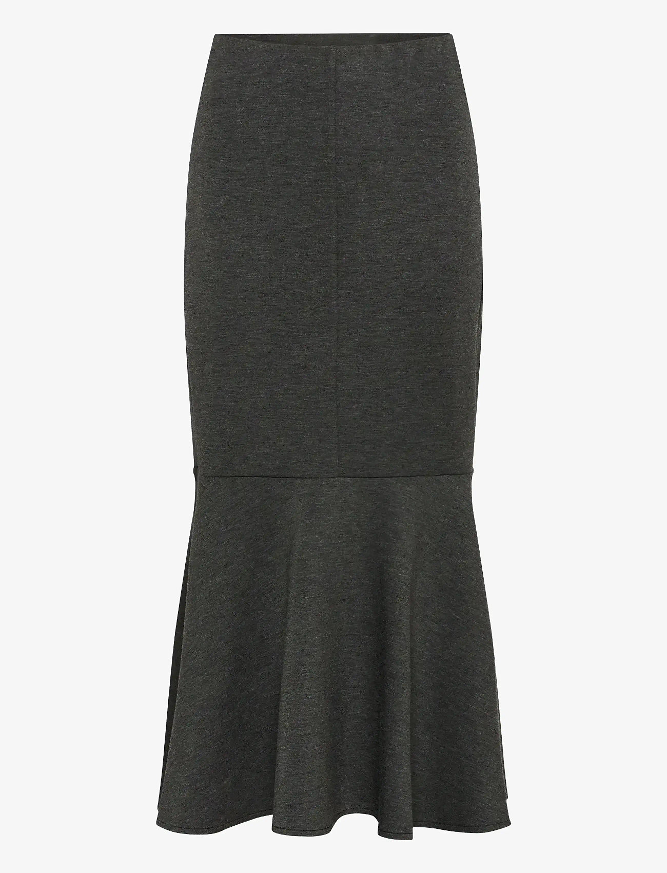 InWear - GidaIW Melange Vincent Skirt - midi kjolar - dark grey melange - 1