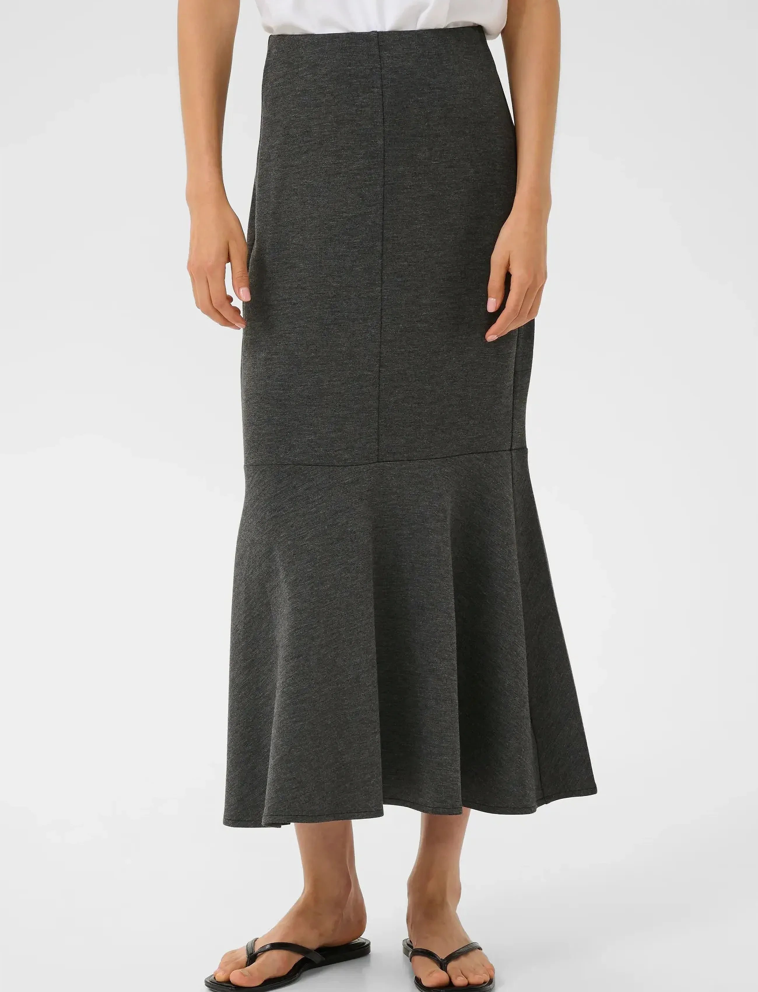 InWear GidaIW Melange Vincent Skirt - Nederdele - DARK GREY MELANGE / grey