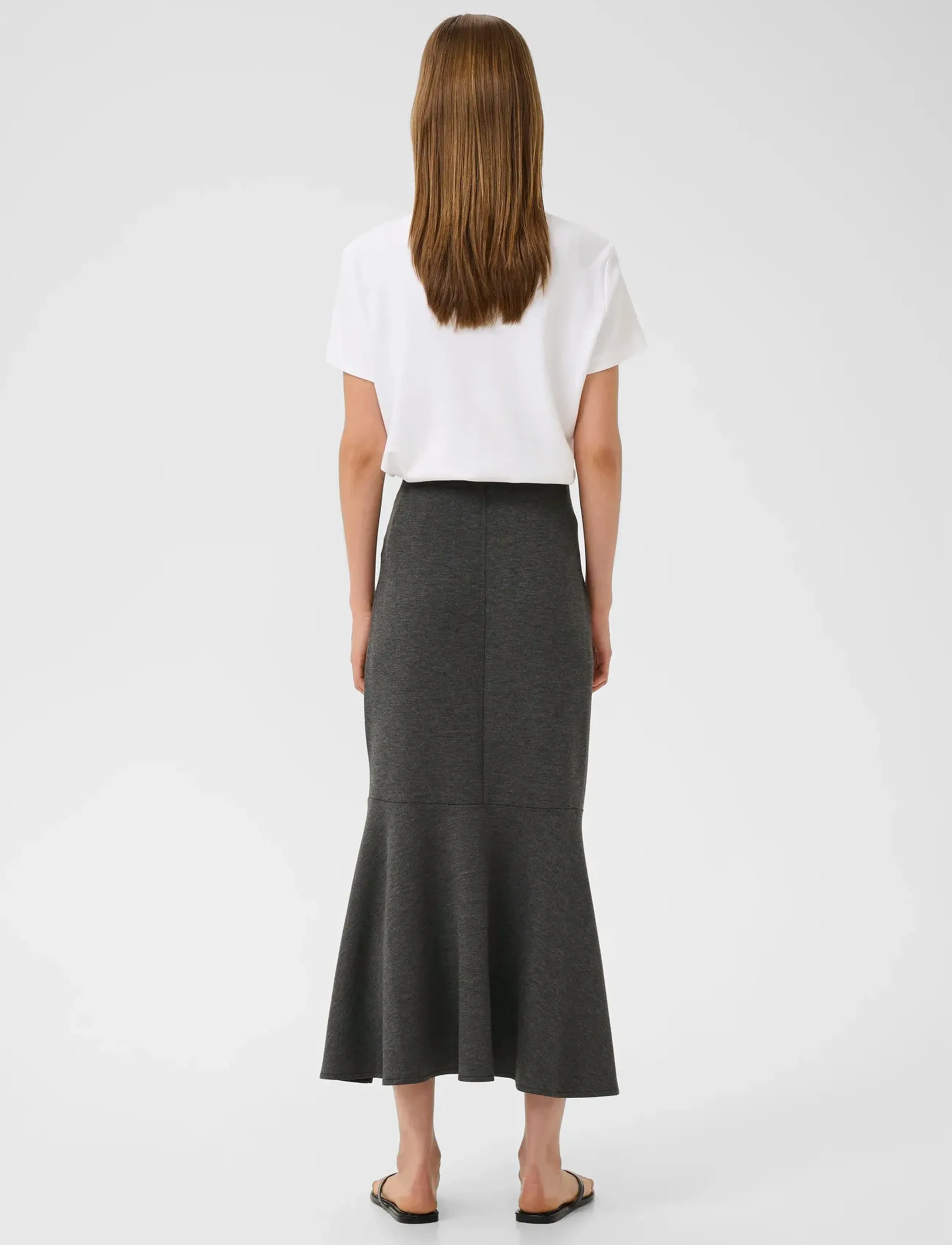 InWear - GidaIW Melange Vincent Skirt - midi-röcke - dark grey melange - 4