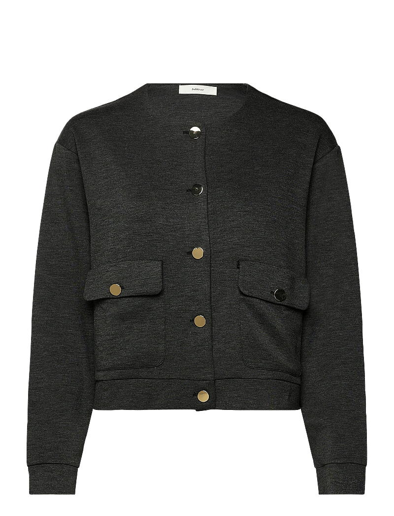 InWear - GidaIW Melange Vincent Jacket - koftor - dark grey melange - 1