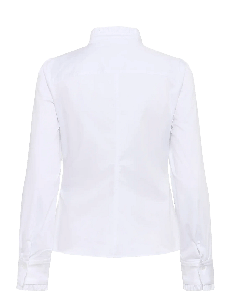 InWear - CallyIW Frill Shirt - langærmede skjorter - pure white - 2