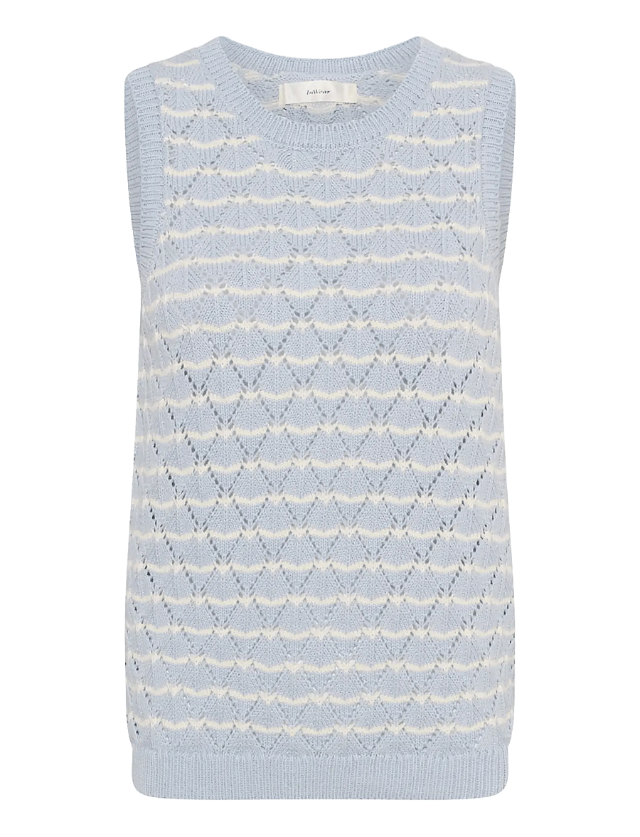 InWear - BalettaIW Tank Top - strickwesten - light blue stripes - 1
