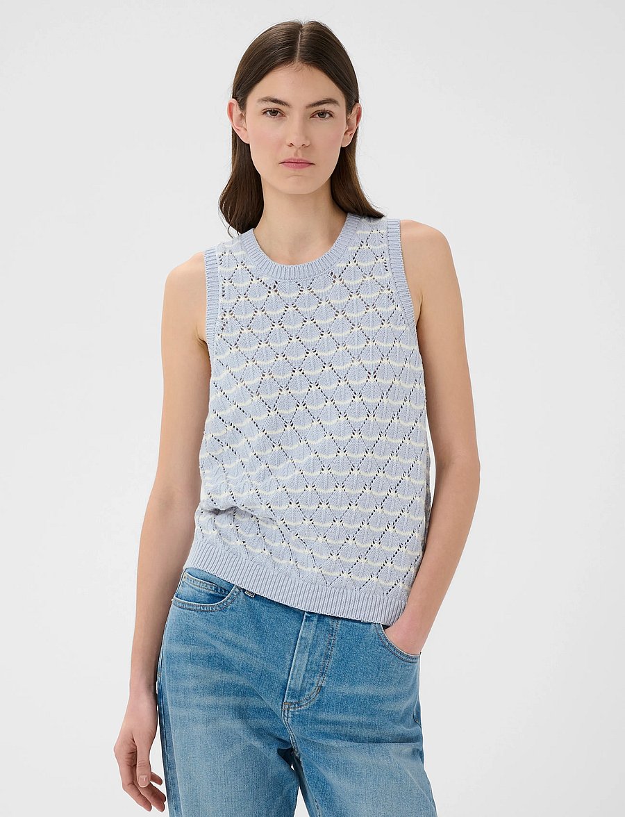 InWear - BalettaIW Tank Top - strickwesten - light blue stripes - 0