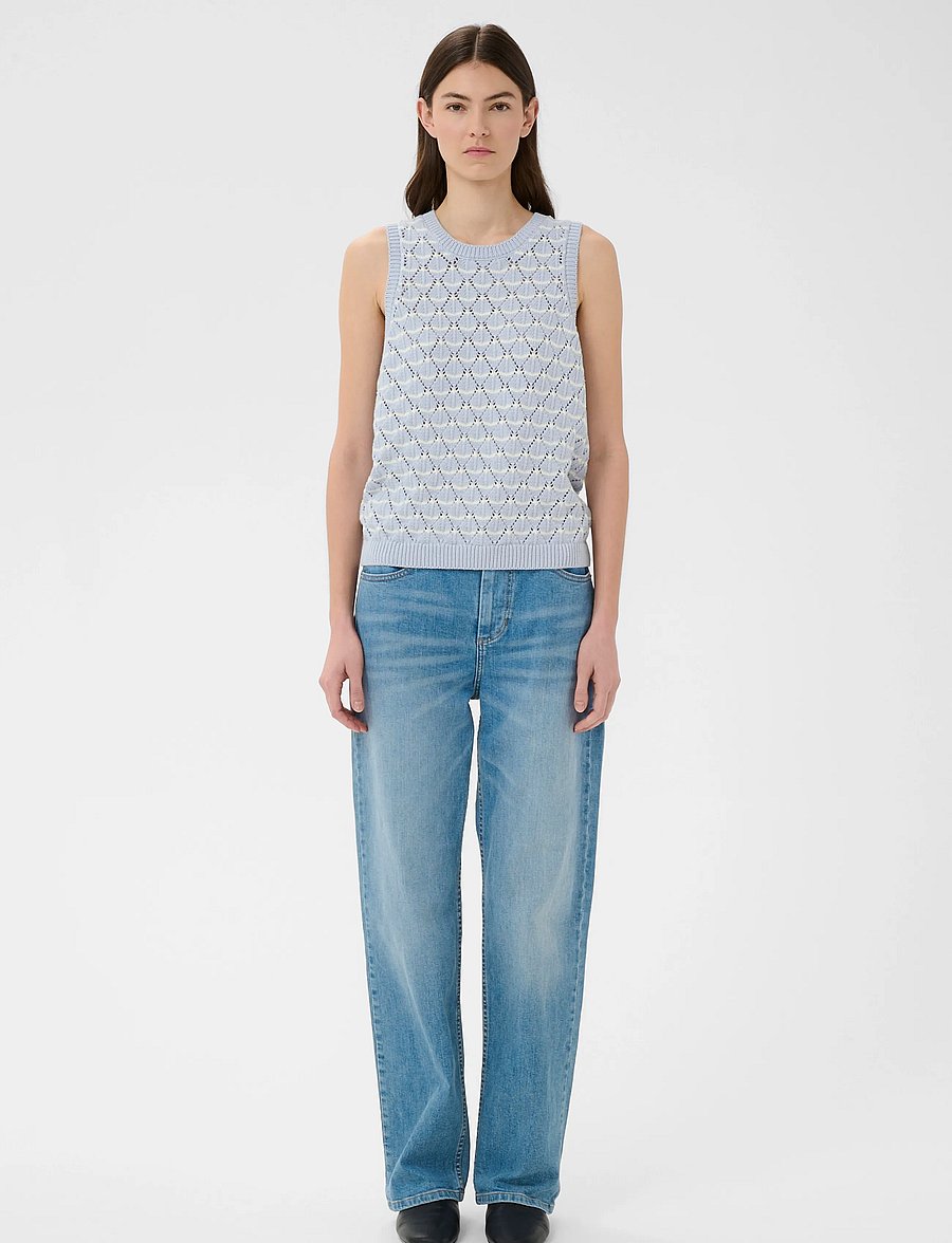 InWear - BalettaIW Tank Top - strickwesten - light blue stripes - 3