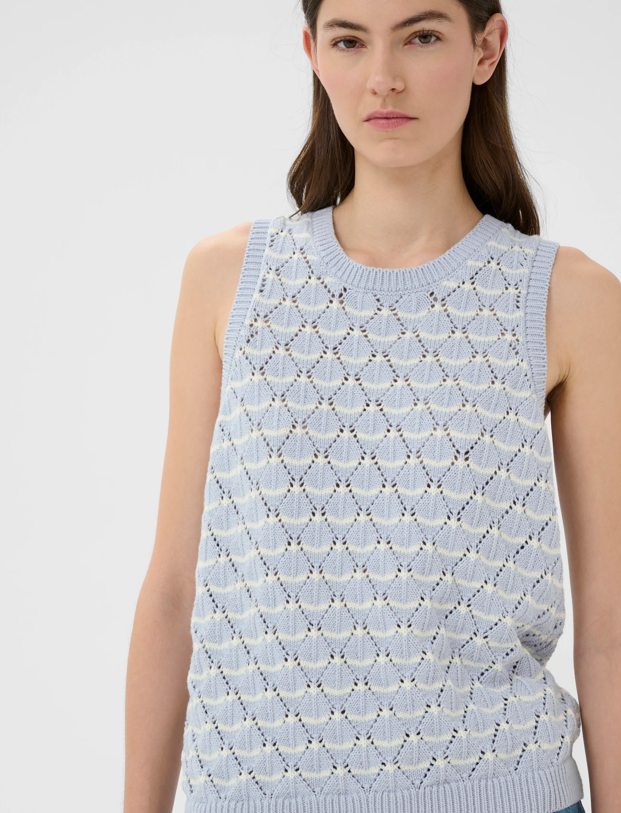 InWear - BalettaIW Tank Top - strickwesten - light blue stripes - 5
