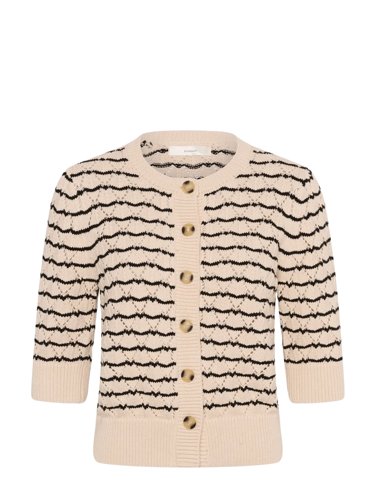 InWear BalettaIW Cardigan - Kleidung - HAZE/BLACK / beige