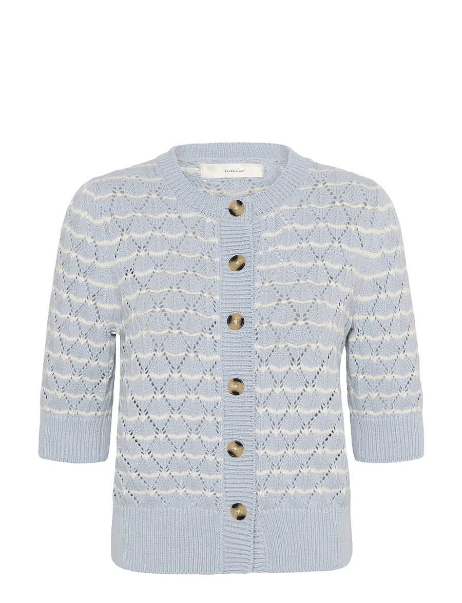 InWear - BalettaIW Cardigan - strickjacken - light blue stripes - 1